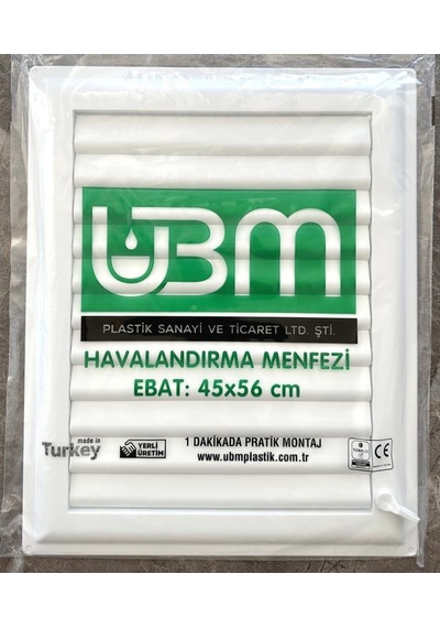 Ubm 45x56 Banyo Wc Havalandırma Menfezi Yapışkanlı Cam Menfez Hediyeli