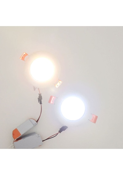 Saten Krom Sıva Altı Spot Cob Led Armatür 5W Trafolu Beyaz