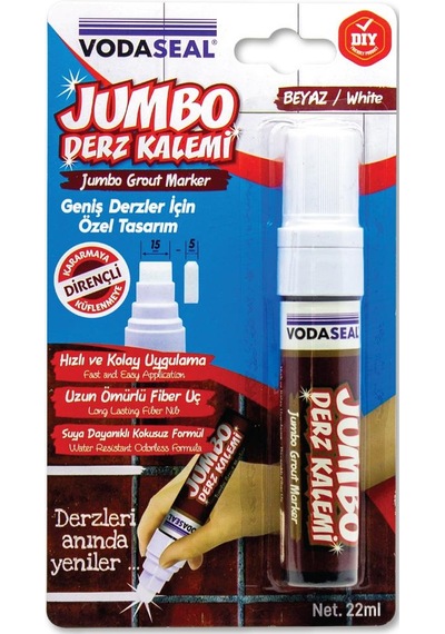 Vodaseal Derz Kalemi Jumbo 5-15 Mm. - 22 Ml. - Beyaz 1 Adet