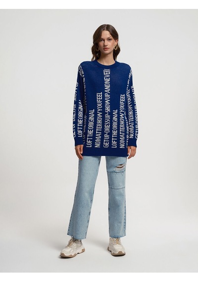 Oversize Kadın Elbise Lacivert