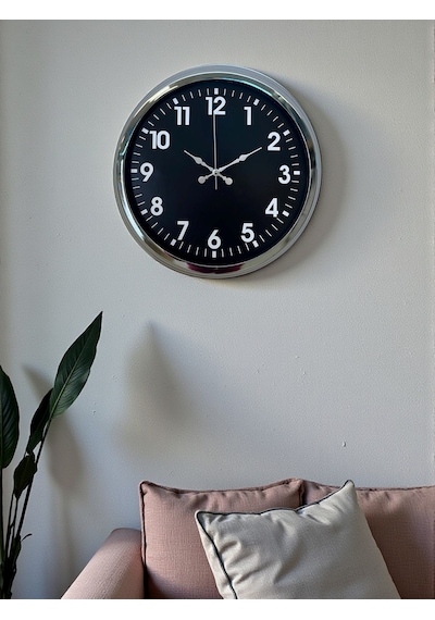 Büro Ev Ofis Hediyesi İçin 40cm Krom Trend Stil Duvar Saati Diğer