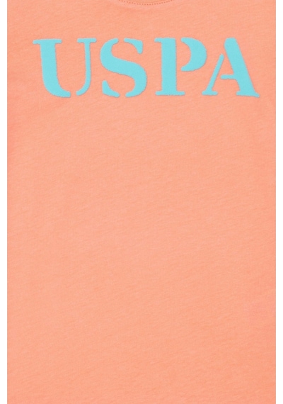 U.S. Polo Assn. Çocuk Basic Bisiklet Yaka Tişört Somon