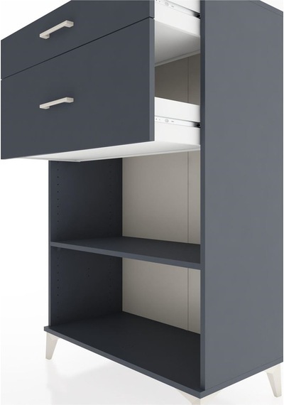 Hyperion Dolap Tek Raflı 2 Çekmeceli 88x44x134 Antrasit-antrasit Antrasit Hyperion Dolap Tek Raflı 2 Çekmeceli 88x44x134 Antrasit-antrasit Antrasit