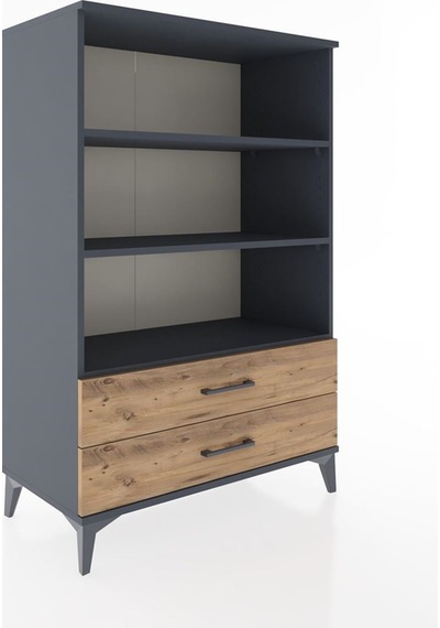 Hyperion Dolap 3 Raflı 2 Çekmeceli 88x44x134 Antrasit-çam Antrasit Hyperion Dolap 3 Raflı 2 Çekmeceli 88x44x134 Antrasit-çam Antrasit