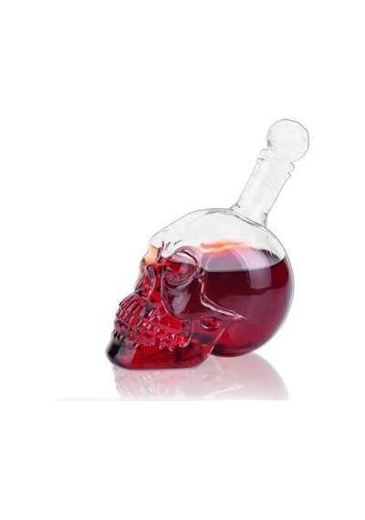 Ayrex Kuru Kafa Cam Şişe El Yapımı Kuru Kafa Sürahi Içki Şişesi 1000 Ml Diğer