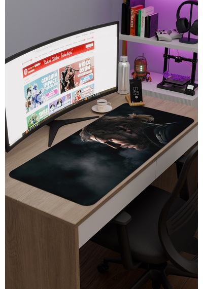 Metal Gear Solid Kaymaz Dikişli Kauçuk Oyuncu Mousepad V2 - 90x40 Xxl Gaming Mouse Pad Fare Altlığı
