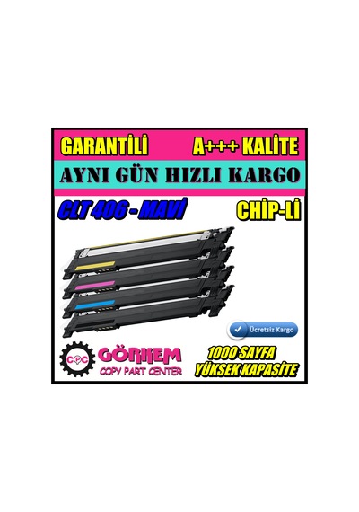 Samsung C410 Toner Uyumlu Mavi / Clt-C406S N11.22805