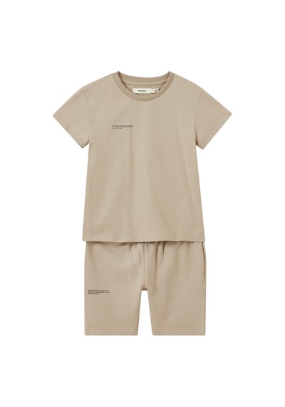Pangaia Organik Pamuklu Unisex T - Shirt - Taş Rengi Stone