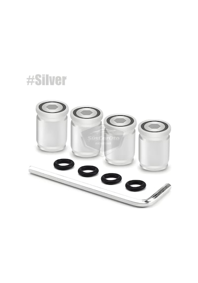 Kilitlemeli Sibop Kapağı Alyanlı Sibop Kapağı Araba Motosiklet Bisiklet Metal Sıkmalı Silver Gümüş 4 Lü Set 00 Şüscaroto Aksesuar