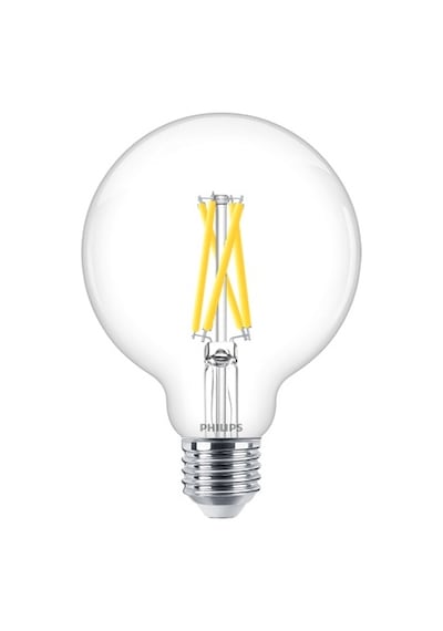 Philips LED Classic Dimlenebilir Şeffaf Filament Ampul 5.9W 806Lum 2700K Sarı Işık G93 E27 (60W)