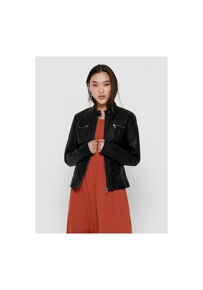 Only Onlbandıt Faux Leather Bıker Otw Noos Siyah Kadın Deri Ceket 15081400 Blk