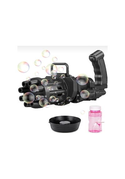 Pilli Köpüklü Oyuncak Köpük Makinesi Tabancası Bubble Machine + 500 Ml Baloncuk Likiti Nanopro