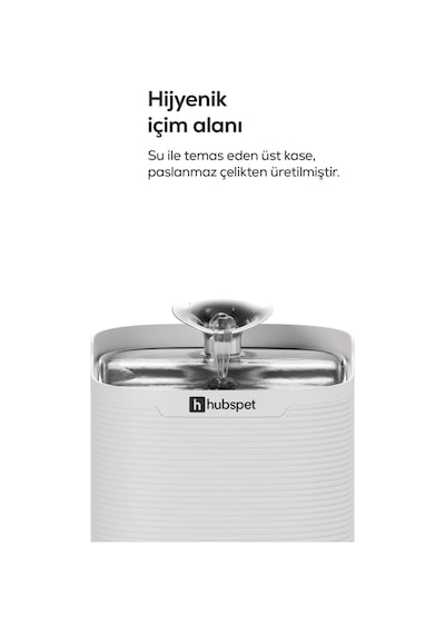 Kedi Su Pınarı 5200 Mah, 2.5l, Kablosuz, Hareket Sensörü Modu, Çelik Kase H312