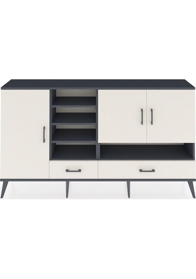 Arges Konsol 8 Raflı 2 Çekmeceli 3 Kapaklı 176x30x99 Antrasit-aytaşı Aytası - Antrasıt Arges Konsol 8 Raflı 2 Çekmeceli 3 Kapaklı 176x30x99 Antrasit-aytaşı Aytası - Antrasıt