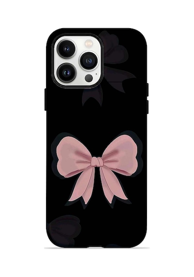 Velvoria Valestra Midnight Pink Bow Apple iPhone Uyumlu 14 Pro Magsafe Koruma Kılıfı Valestra Magline - Midnight Pink Bow