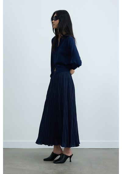 Suud Collection Lacivert Lea Triko Hırka