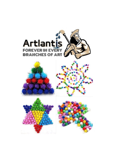 Simli Ponpon 10 Mm 20 Mm 30 Mm 85 Li Set 1 Paket Karışık Renk Pon Pon 1 Cm 2 Cm 3 Cm Pompom Elişi Etkinliği Anasınıfı Kreş Okul Öncesi Pom Pom