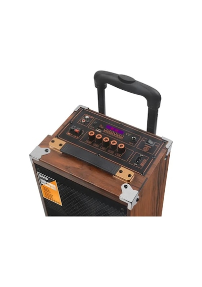 Büyük Boy Tekerlekli Kablosuz Mikrofonlu Taşınabilir Hoparlör Bluetooth Speaker Anfi