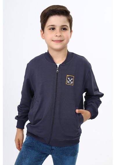 Toontoy Erkek Çocuk Baskılı Hırka Füme