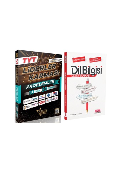 Liderler Karması Tyt Problemler 10 Yayın 30 Deneme Ve Akm Dil Bilgisi Soru Bankası Seti 2 Kitap