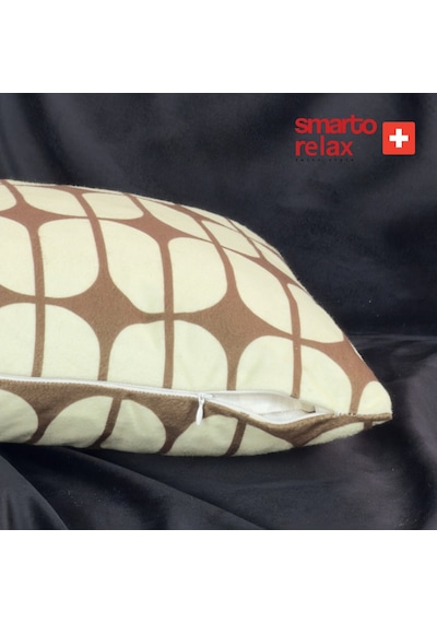 Smarto Relax Içi Dolgulu Kırlent 45x45 Cm Kare Salon & Berjer Kırlenti - Smr-kır-029 Beyaz - Kahverengi