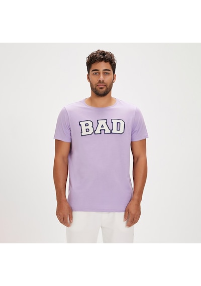 Bad Bear Felt Erkek Pembe Yuvarlak Yaka Tişört Pembe