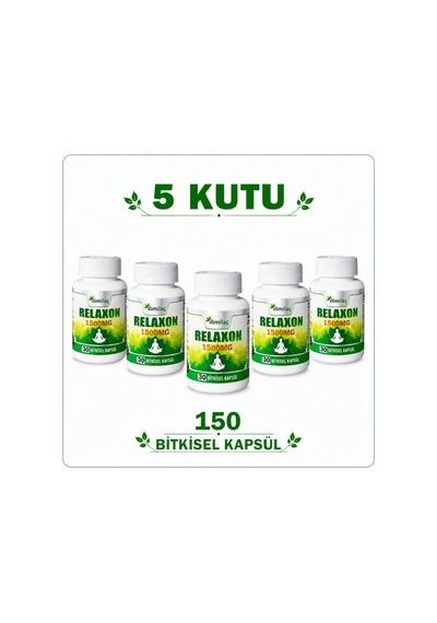 Relaxon 1500 Mg 5 Kutu 150 Bitkisel Kapsül Relaxon Takviye Edici Gıda