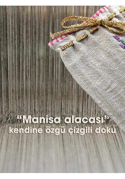 Geleneksel El Dokuma Lavanta Kesesi Bej
