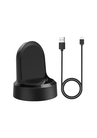 Caseonn Samsung Uyumlu Galaxy Gear S3 Frontier Standlı Manyetik Usb Hızlı Şarj Kablosu Siyah