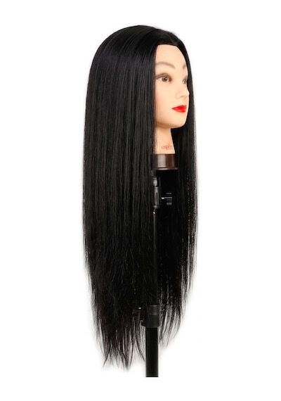 Kuaför Eğitim Mankeni / Yaki + Masa Aparatı / Siyah - Wugt-898383 Çok Renkli