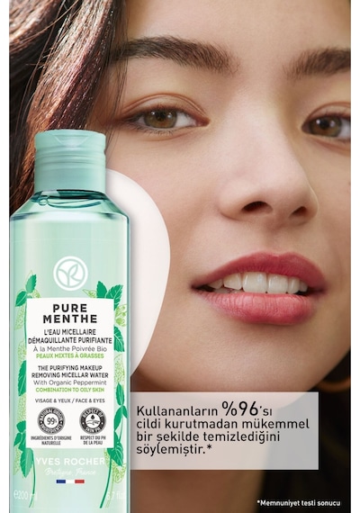 Yves Rocher Pure Menthe Karma ve Yağlı Ciltler İçin Yüz Temizleme Suyu 200 ML