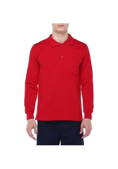 Polo Yaka Kırmızı Sweat Kırmızı
