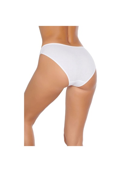 Hepsine Rakip 6'lı Tutku Kadın Pamuklu Fiyonklu İnce Bel Bikini Külot Seti Beyaz