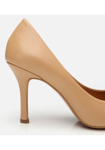 Hotiç Kadın Deri Bej Yüksek Topuklu Stiletto