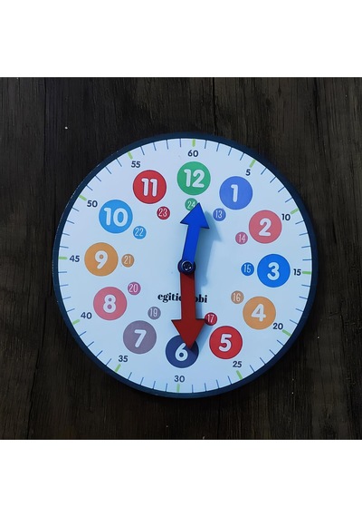 Ahşap Saat Öğreniyorum Etkinliği Montessori Eğitim Seti