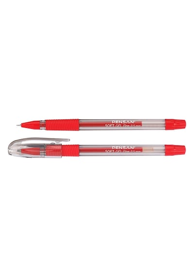 Pensan Tükenmez Kalem Soft Gel Fıne Kırmızı 0.5 Mm 2420 Diğer