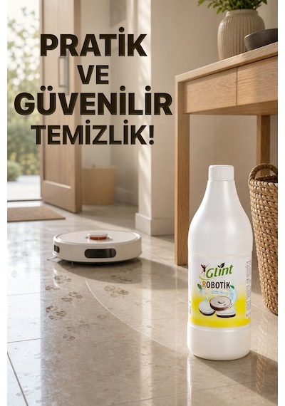 Glint Robotik Bitkisel İçerikli Robot Süpürge Deterjanı Yüzey Temizleyici 1 L