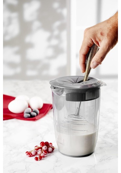 Kapaklı Mikser Blender Kabı 1 Litre Sıçratmayan Çırpma Mikser Kabı, Kapaklı Çırma Kabı Asorti Ayarlanabilir Dimi Yok