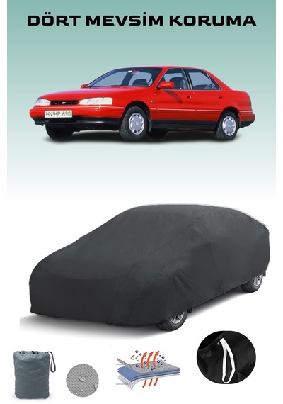 Siyah Hyundai Lantra 1991 - 1993 Araba Brandası, Oto Örtüsü, Araba Çadırı Siyah