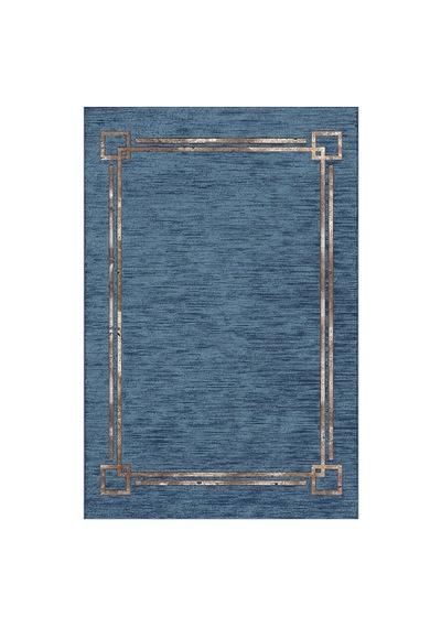 Kartela Halı Seno Halı Kaymaz Taban Makinede Yıkanabilir Halı Mavi - 60 X 90 Cm