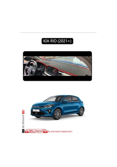 Kia Rio 2021+torpido Koruma Halısı Siyah Kenar