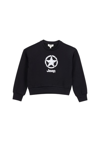 Jeep Siyah Kız Çocuk Baskılı Sweatshirt J5wg-swt7554