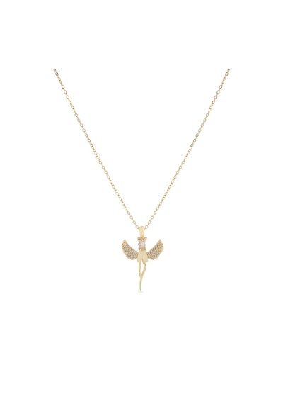 Peri Zirkon Kolye Gold 45 Cm Altın