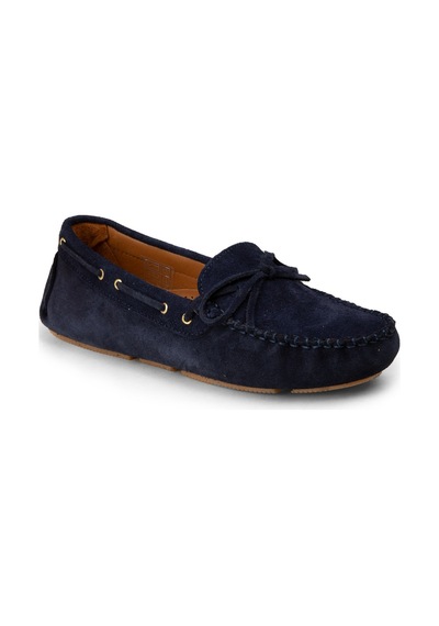 Deery Kadın Hakiki Süet Lacivert Loafer Ayakkabı - Dl505zlcvc01