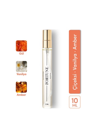 Fortune Edp Kadın Seyahat Boy Parfüm 10ml Vanilya-çiçeksi-amber Narenciye, Paçuli, Sedir, Sandal Aromatik