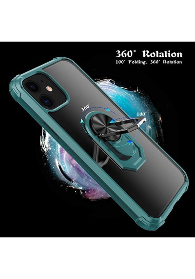 Apple Uyumlu iPhone 11 Kilif Standli Yüzüklü Mola Silikon Kapak 448699291