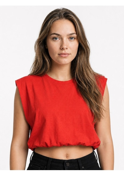LOFT Crop Kadın Tshirt K.kol Lf2042454 Q1.v1 Kırmızı