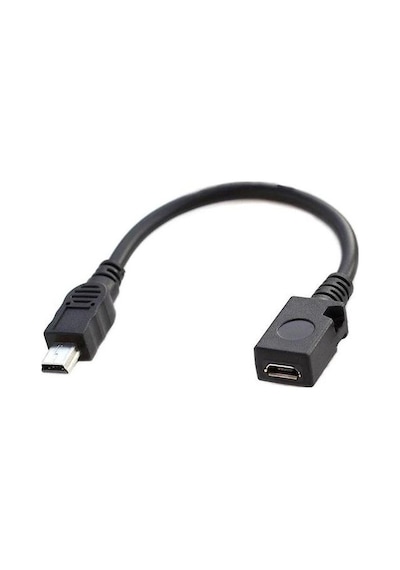 Micro Usb Dişi To Mini Usb Erkek Çevirici Kablo 10 Cm