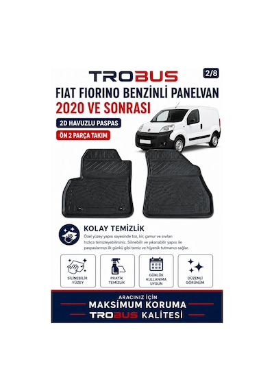 Trobus Fiat Fiorino 1.4 Benzinli Panelvan 2020-2024 2d Havuzlu Paspas 2 Parça