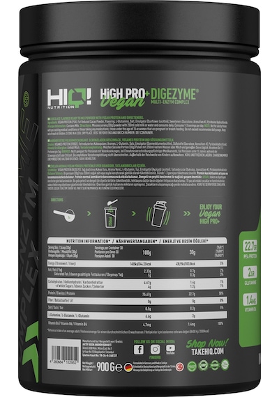 Hıq High Pro+ Vegan 900gr Chocolate Flavored